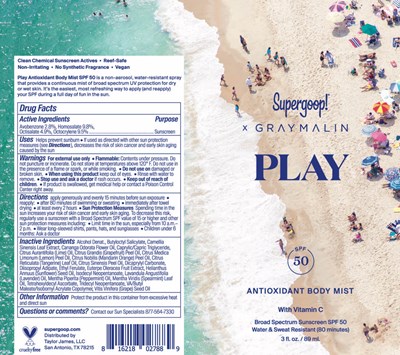 Mist Spf 50 (Play Antioxidant Mist Spf 50 Label)